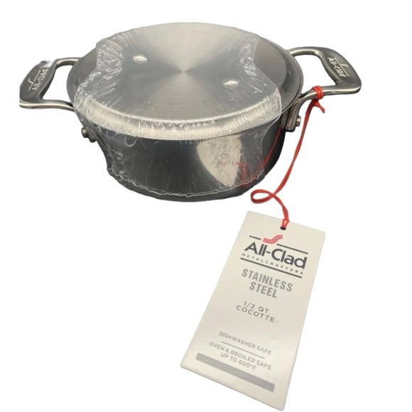 All-Clad Mini Stainless Steel Cocottes 0.5-Quart Specialty Cookware. - Picture 1 of 4